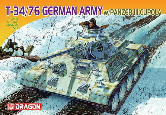 модель Танк T-34/76 GERMAN ARMY w/PANZER III CUPOLA